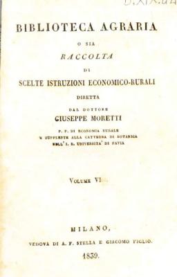 L'ortolano istruito o sia Precetti teorico-pratici sul coltivamento degli orti