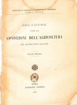 Relazione intorno alle condizioni dell'agricoltura nel quinquennio 1870-1874, Vol. 2