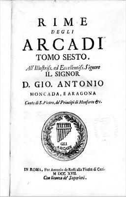 Rime degli Arcadi. Tomo 6