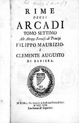 Rime degli Arcadi. Tomo 7